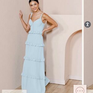 Revelry Sloane Chiffon Sky Blue Size 4